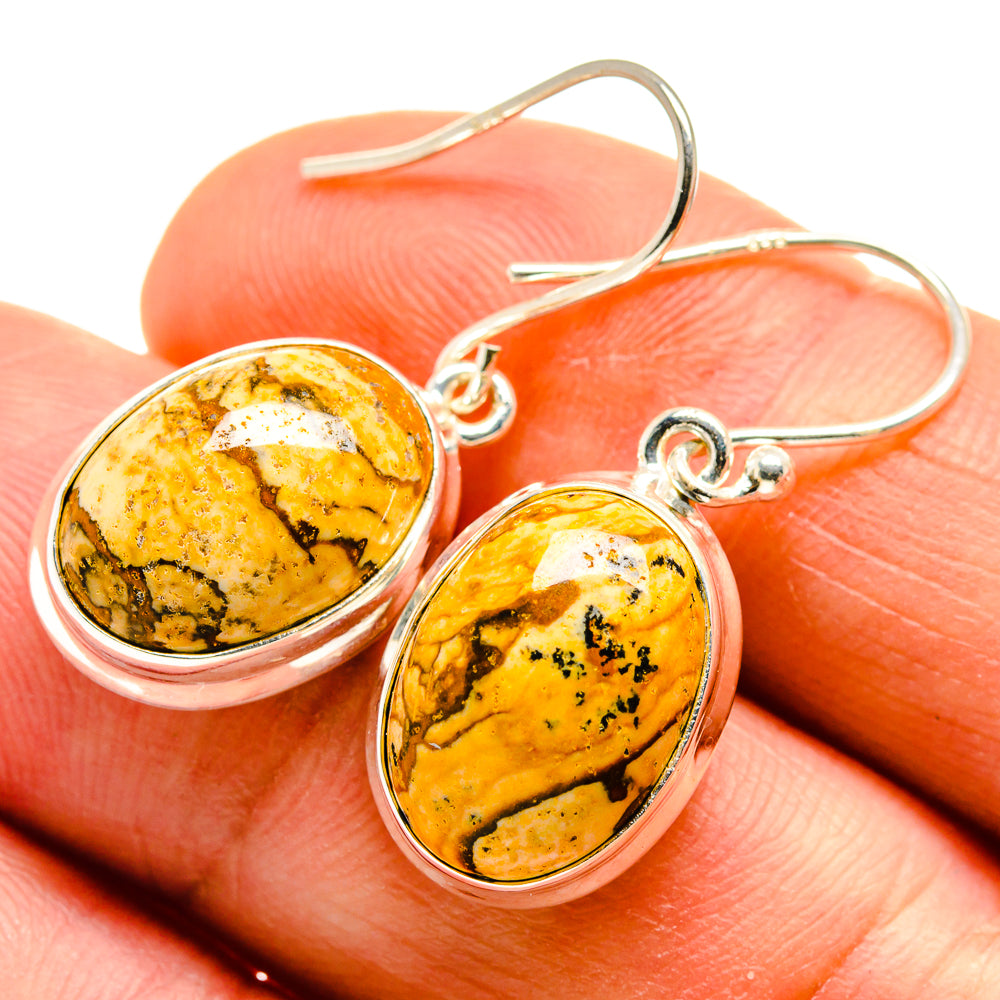 Picture Jasper Earrings handcrafted by Anasilvercos - EARR409084
