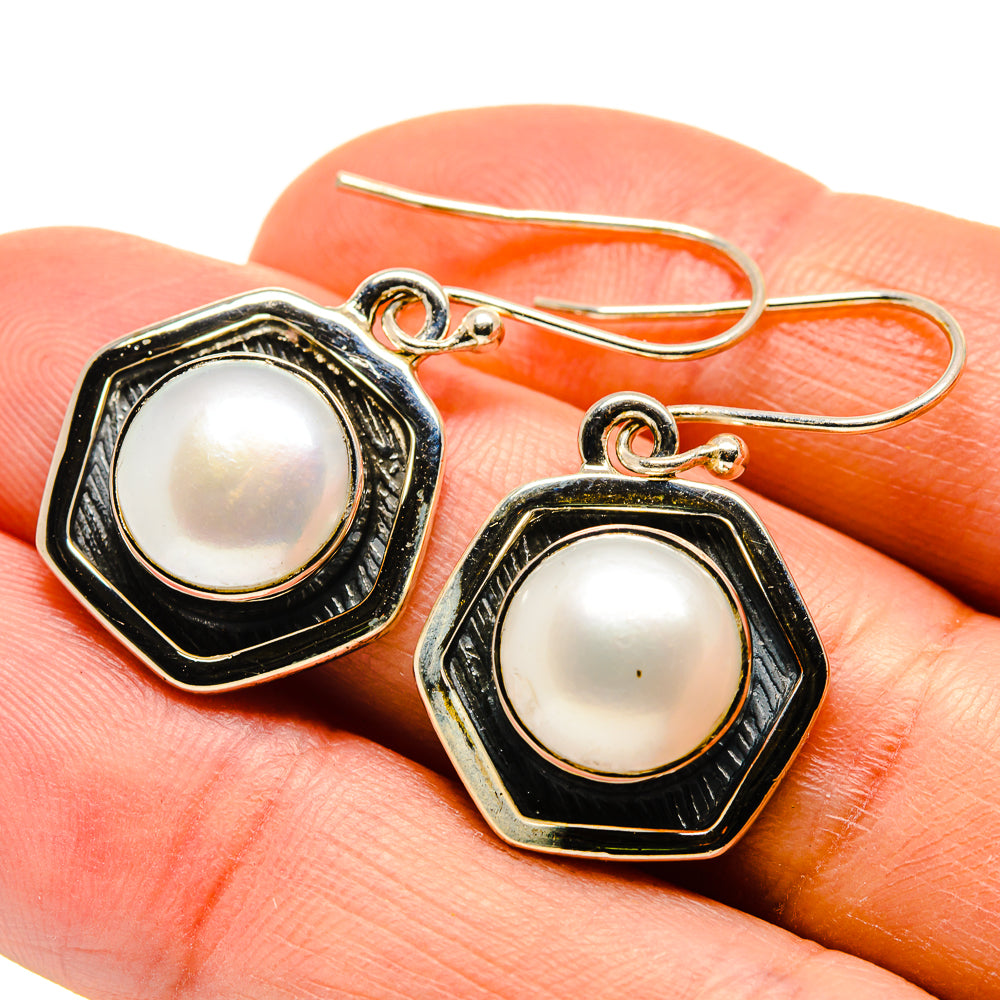 Cultured Pearl Earrings handcrafted by Anasilvercos - EARR409168