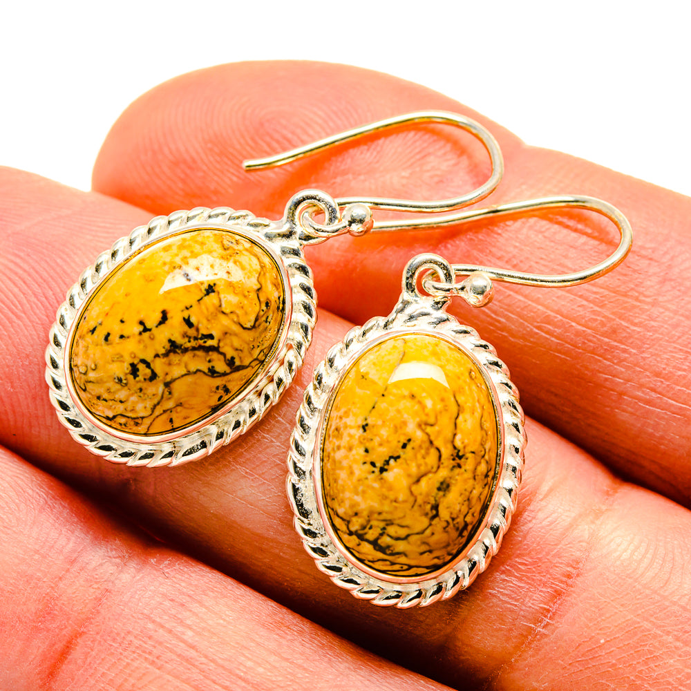 Picture Jasper Earrings handcrafted by Anasilvercos - EARR409179