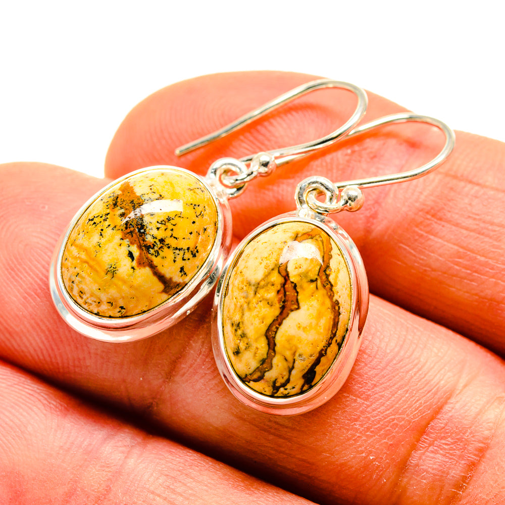 Picture Jasper Earrings handcrafted by Anasilvercos - EARR409359