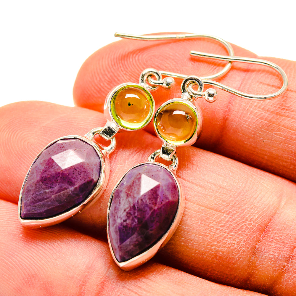 Charoite Earrings handcrafted by Anasilvercos - EARR409406
