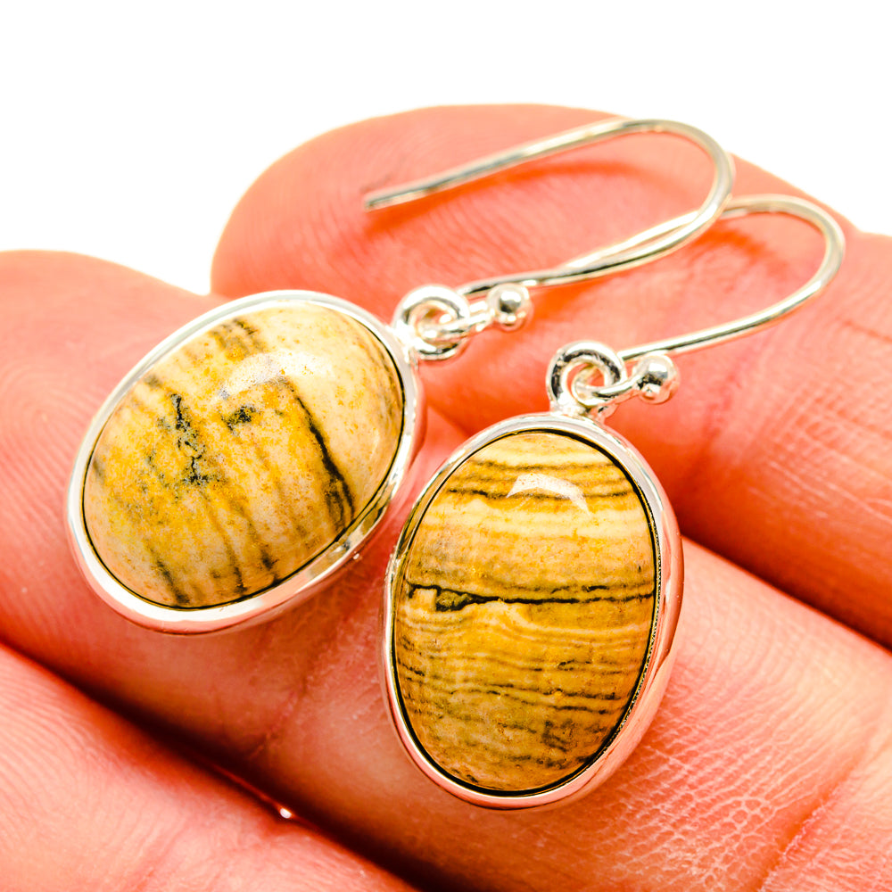 Picture Jasper Earrings handcrafted by Anasilvercos - EARR409422