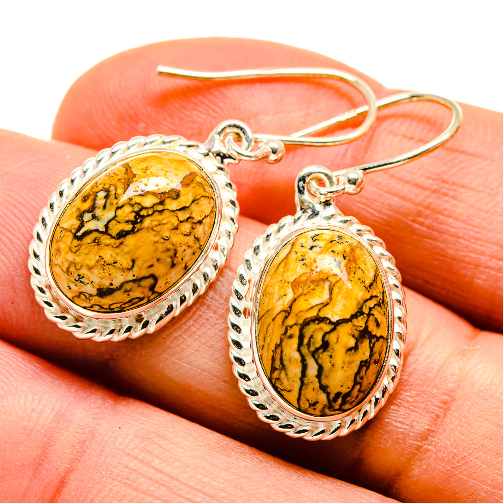 Picture Jasper Earrings handcrafted by Anasilvercos - EARR409478
