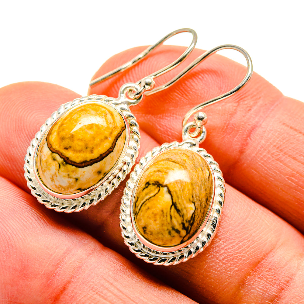 Picture Jasper Earrings handcrafted by Anasilvercos - EARR409521