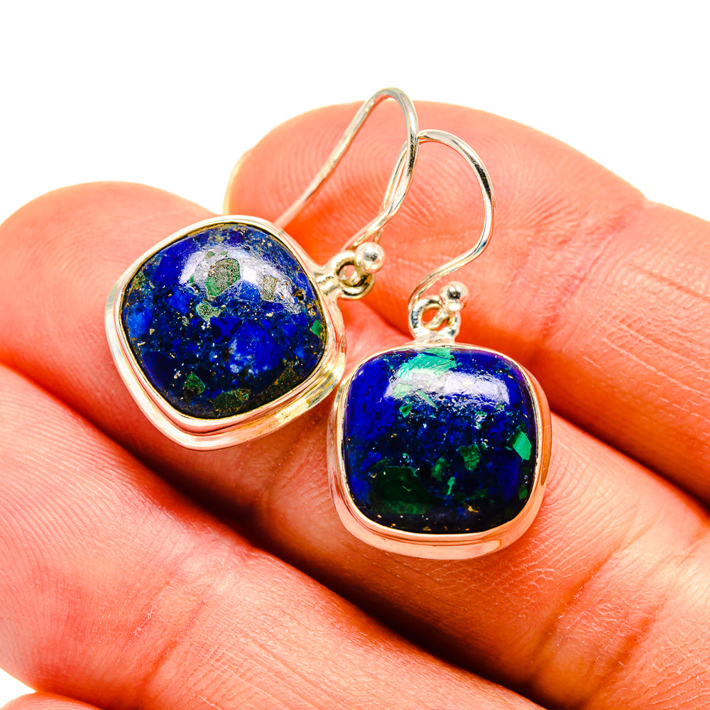 Azurite Earrings handcrafted by Anasilvercos - EARR409566