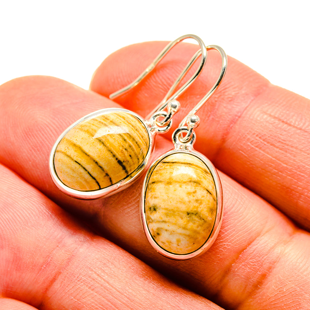 Picture Jasper Earrings handcrafted by Anasilvercos - EARR409573