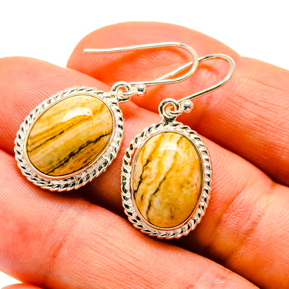 Picture Jasper Earrings handcrafted by Anasilvercos - EARR409621