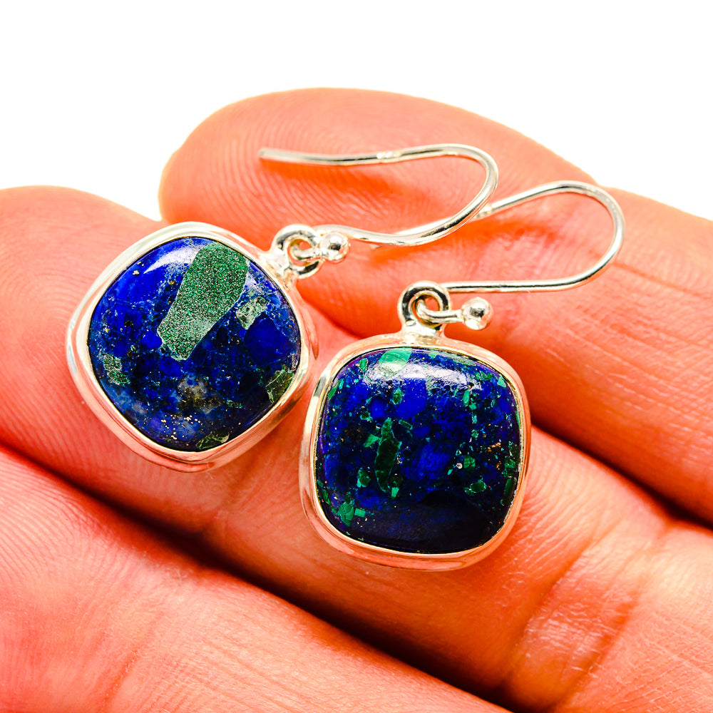 Azurite Earrings handcrafted by Anasilvercos - EARR409715