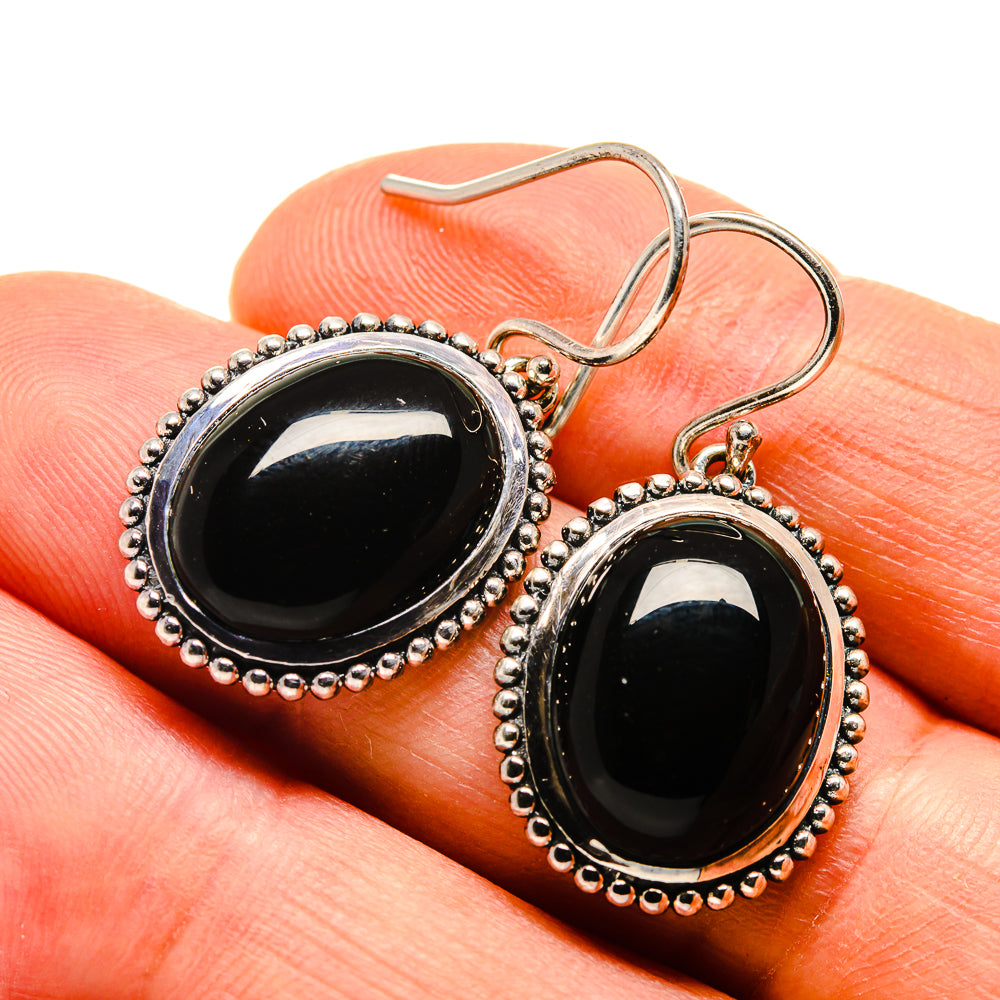 Black Onyx Earrings handcrafted by Anasilvercos - EARR409720