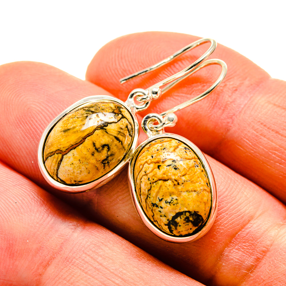 Picture Jasper Earrings handcrafted by Anasilvercos - EARR409723