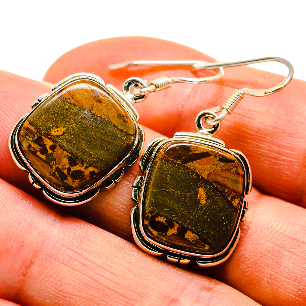 Chert Breccia Earrings handcrafted by Anasilvercos - EARR409738