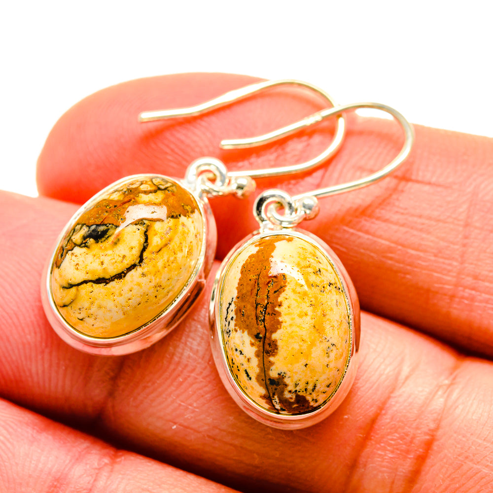 Picture Jasper Earrings handcrafted by Anasilvercos - EARR409778