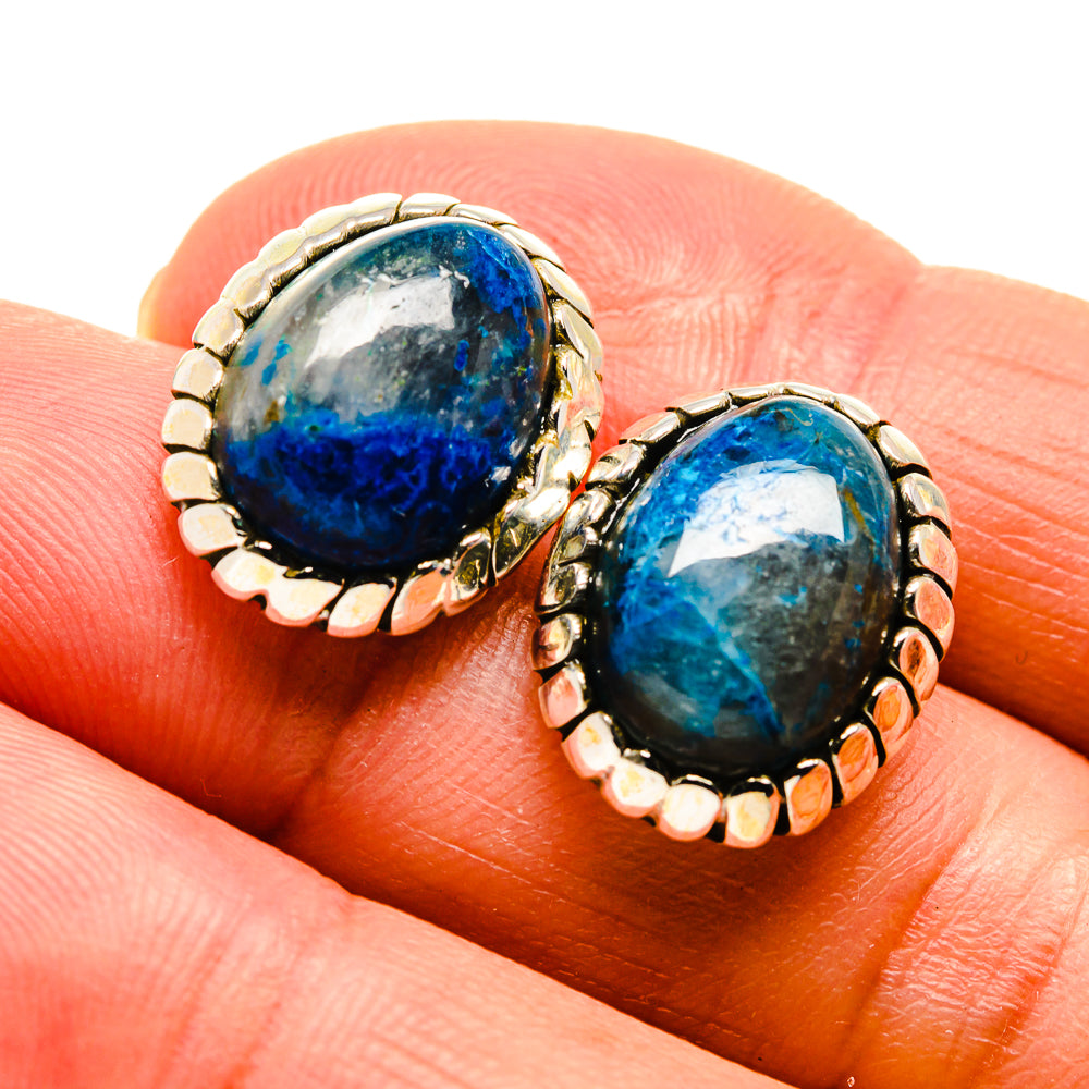 Chryscolla In Quartz Earrings handcrafted by Anasilvercos - EARR409795