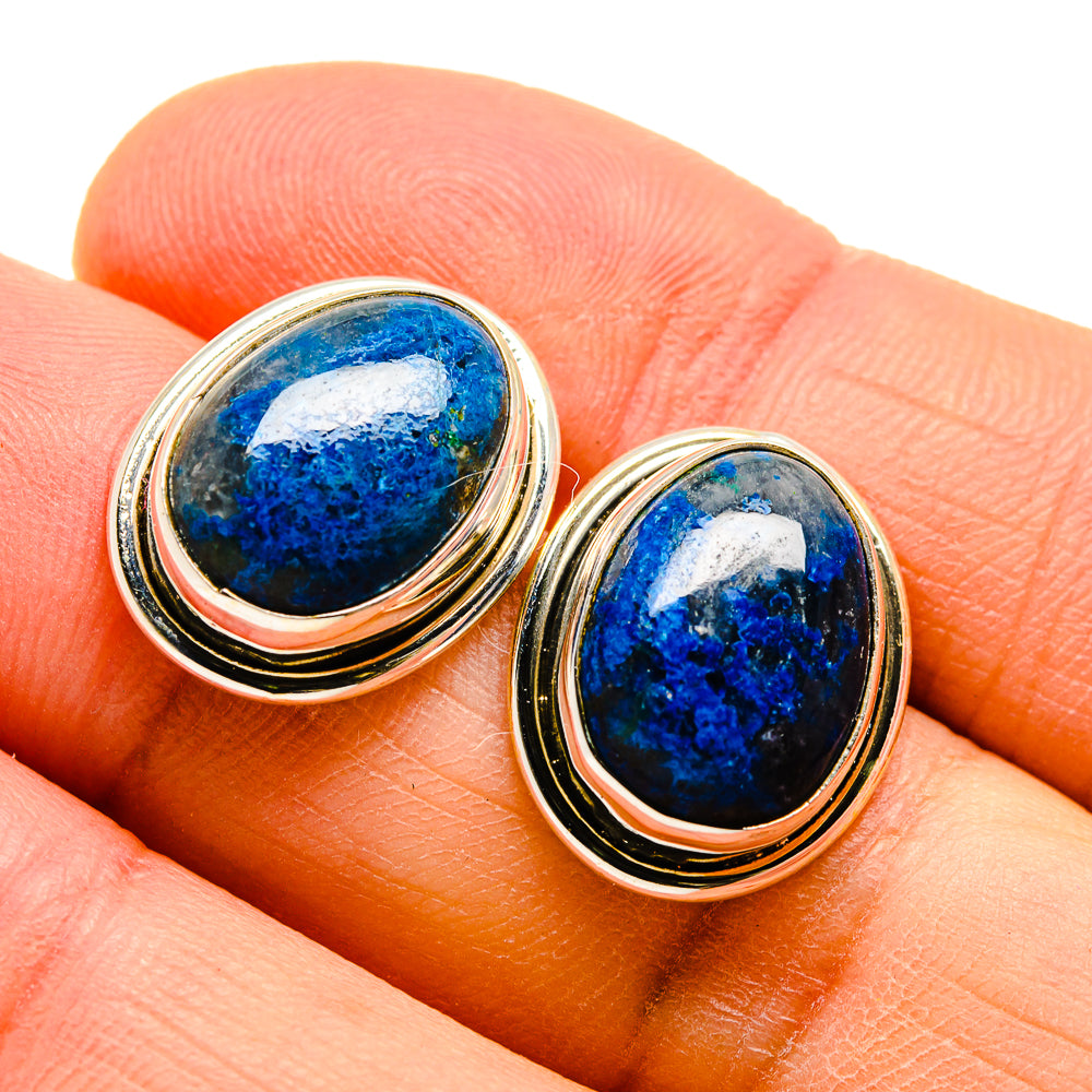 Chryscolla In Quartz Earrings handcrafted by Anasilvercos - EARR409900