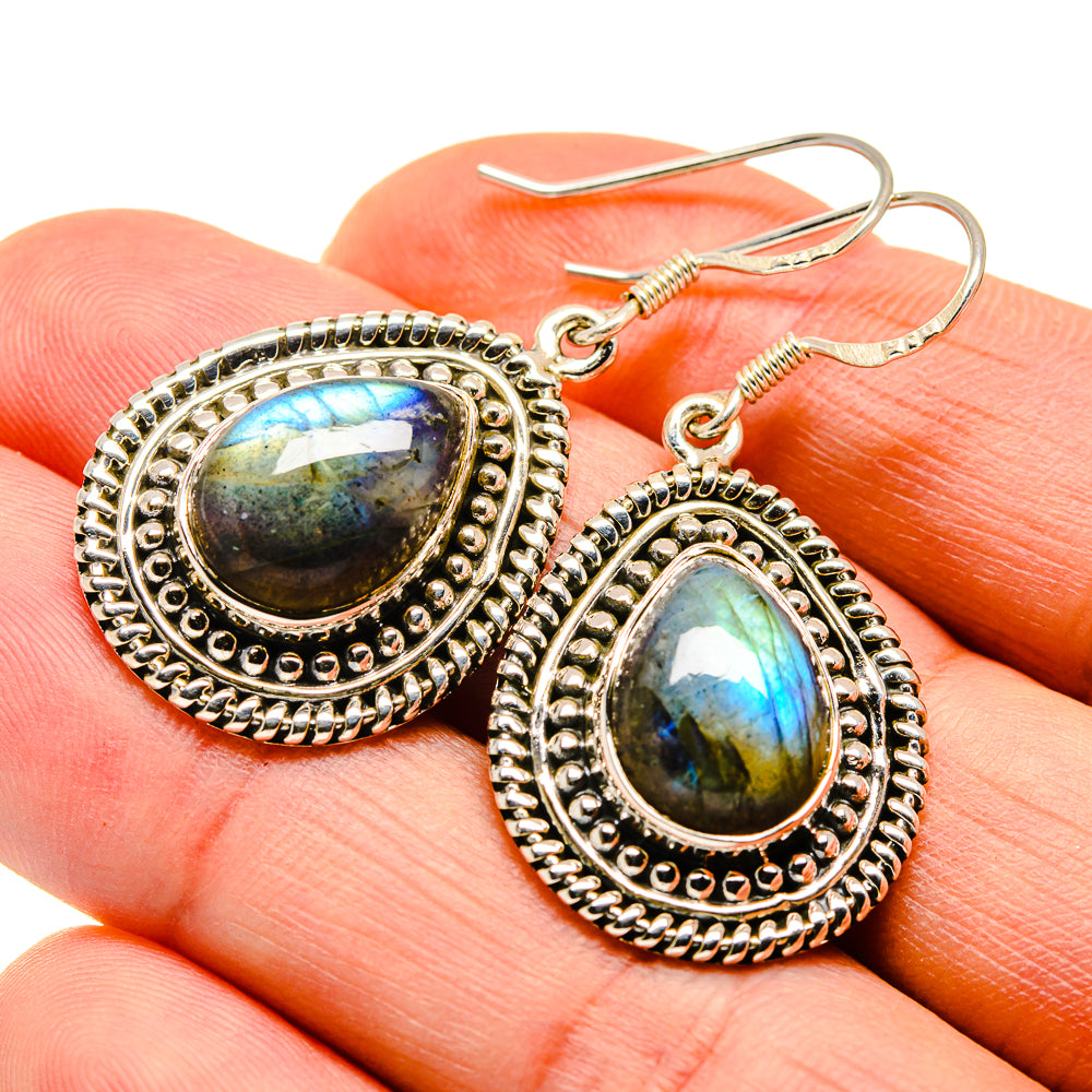 Labradorite Earrings handcrafted by Anasilvercos - EARR410169