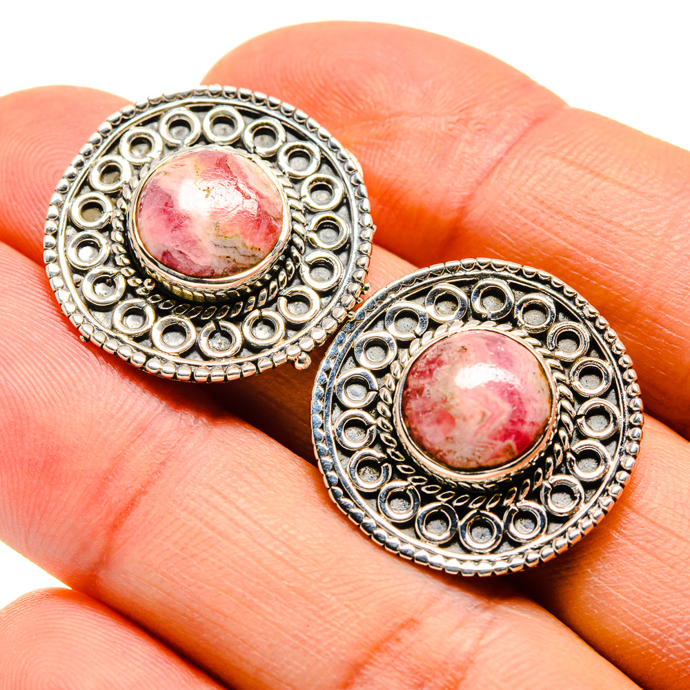 Rhodochrosite Earrings handcrafted by Anasilvercos - EARR410234