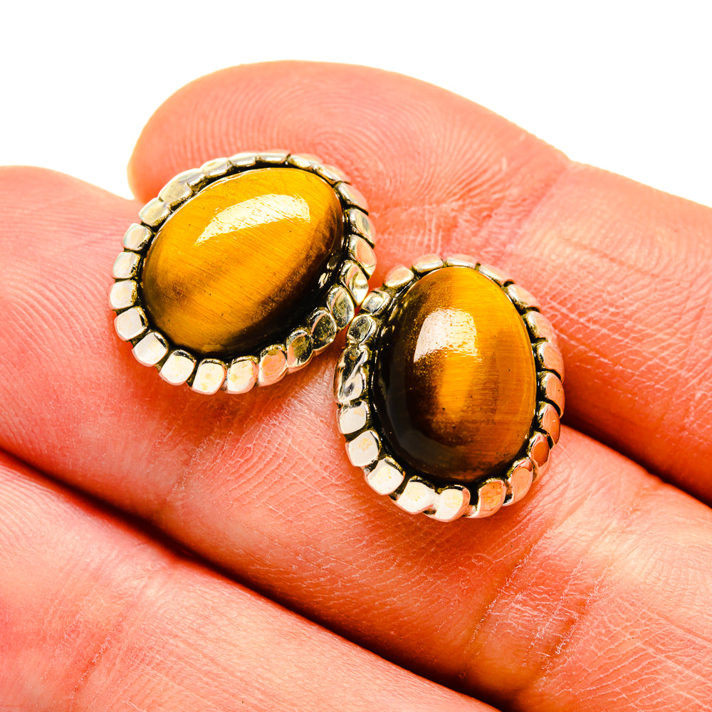 Tiger Eye Earrings handcrafted by Anasilvercos - EARR410383