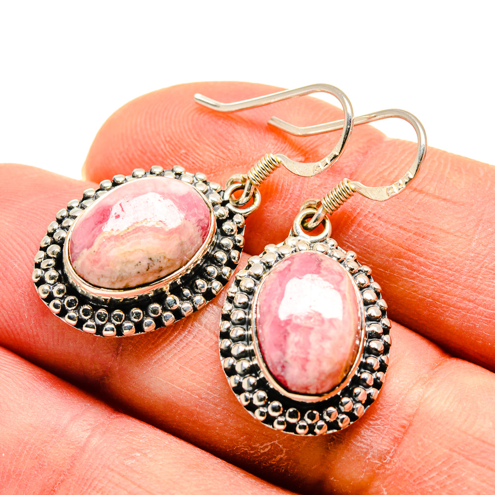 Rhodochrosite Earrings handcrafted by Anasilvercos - EARR410474