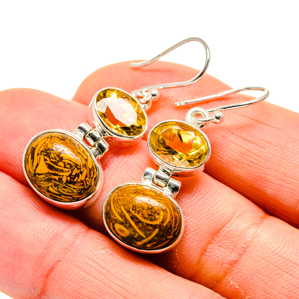 Chert Breccia Earrings handcrafted by Anasilvercos - EARR410522
