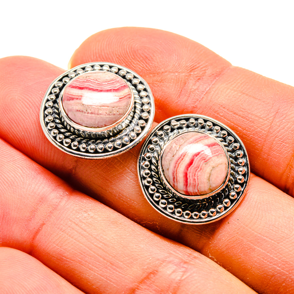 Rhodochrosite Earrings handcrafted by Anasilvercos - EARR410534