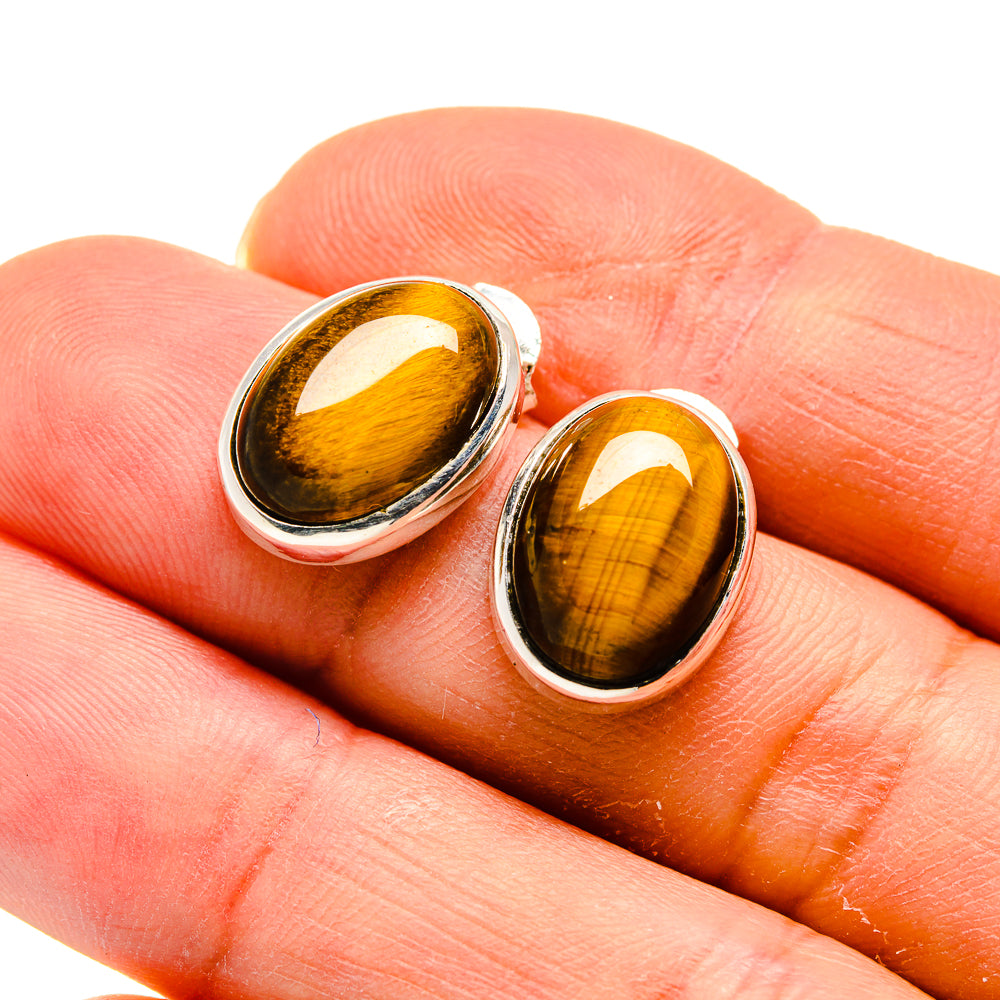 Tiger Eye Earrings handcrafted by Anasilvercos - EARR410545