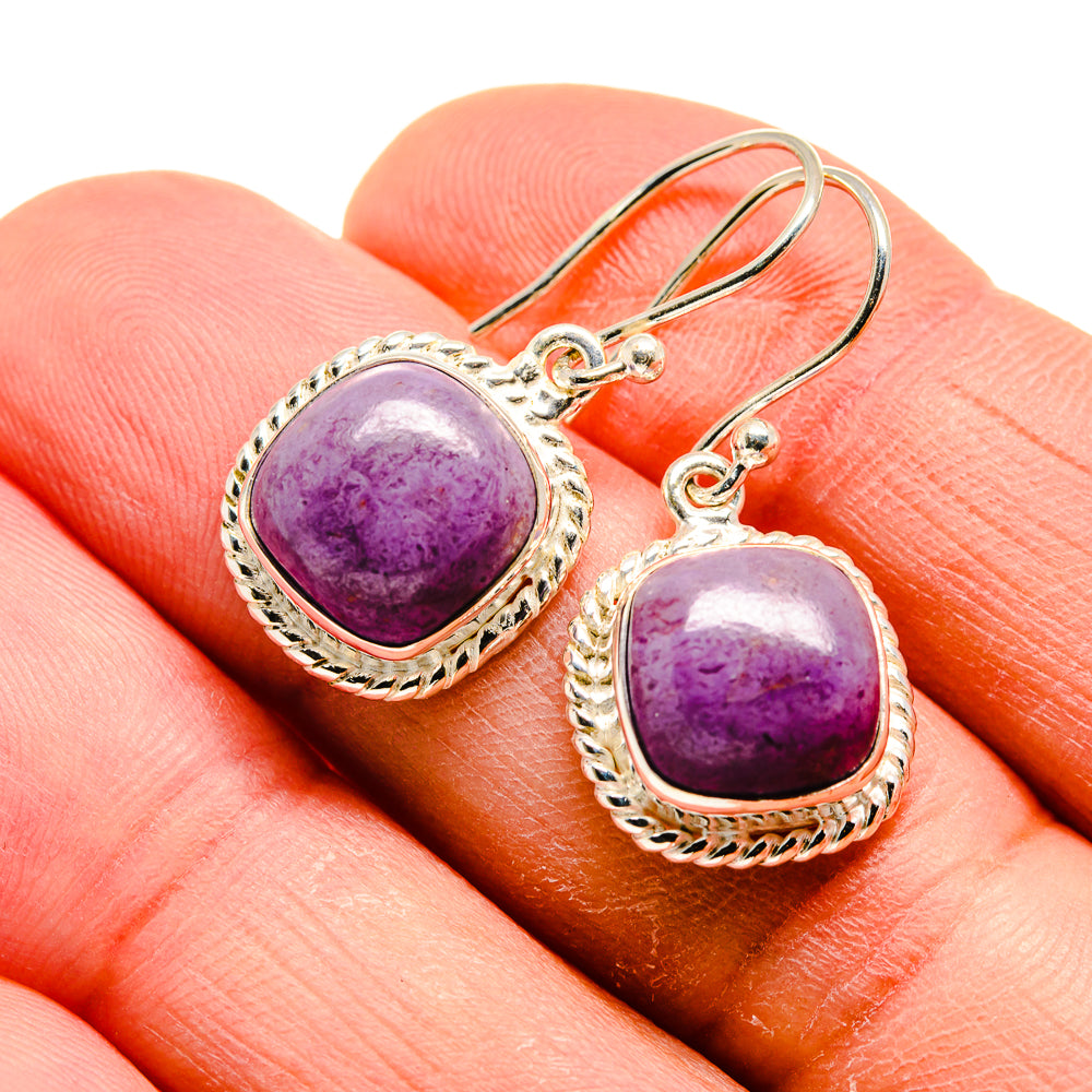 Charoite Earrings handcrafted by Anasilvercos - EARR410567