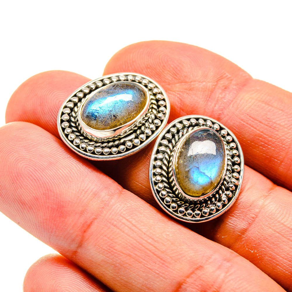 Labradorite Earrings handcrafted by Anasilvercos - EARR410640
