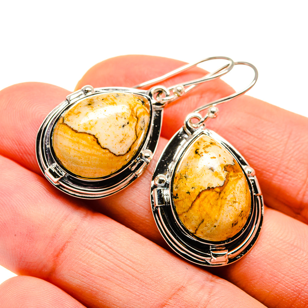Picture Jasper Earrings handcrafted by Anasilvercos - EARR410709