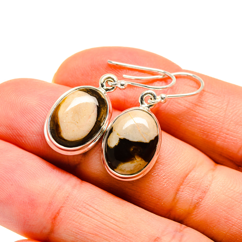 Peanut Wood Jasper Earrings handcrafted by Anasilvercos - EARR410712