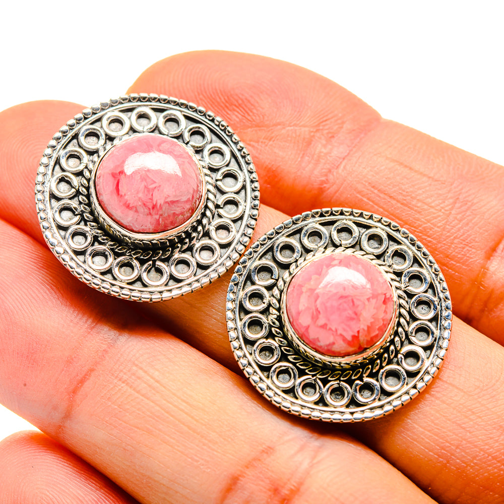 Rhodochrosite Earrings handcrafted by Anasilvercos - EARR410736