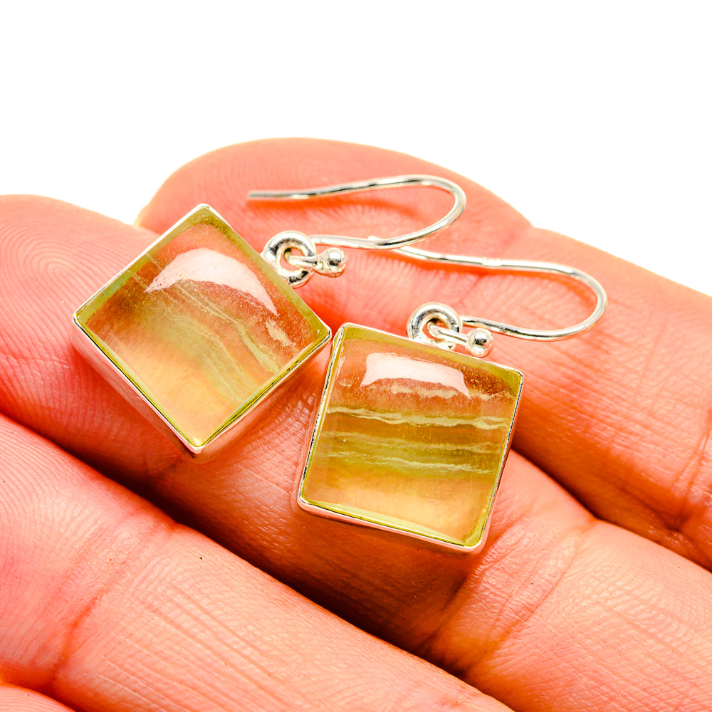Green Fluorite Earrings handcrafted by Anasilvercos - EARR410782