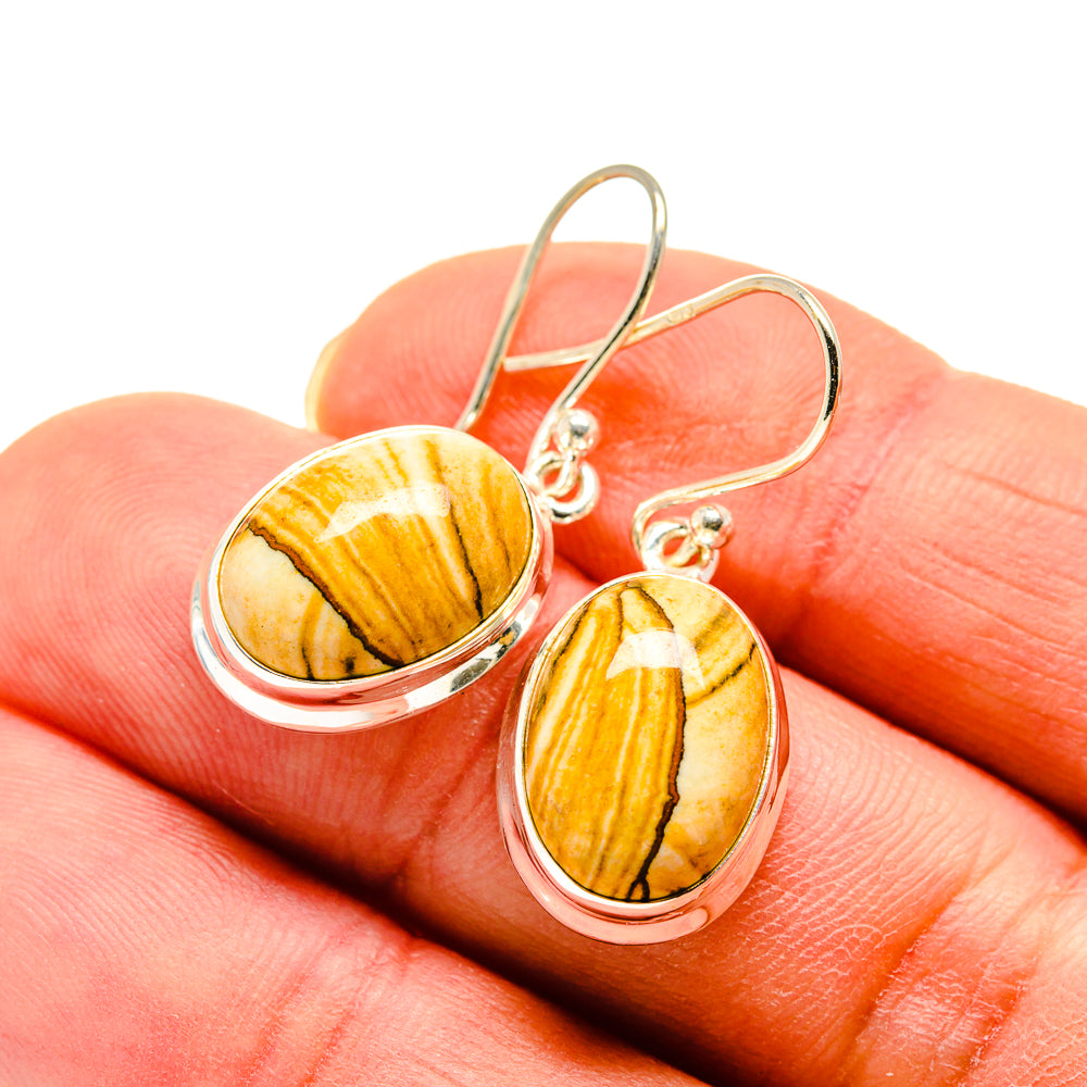 Picture Jasper Earrings handcrafted by Anasilvercos - EARR410850