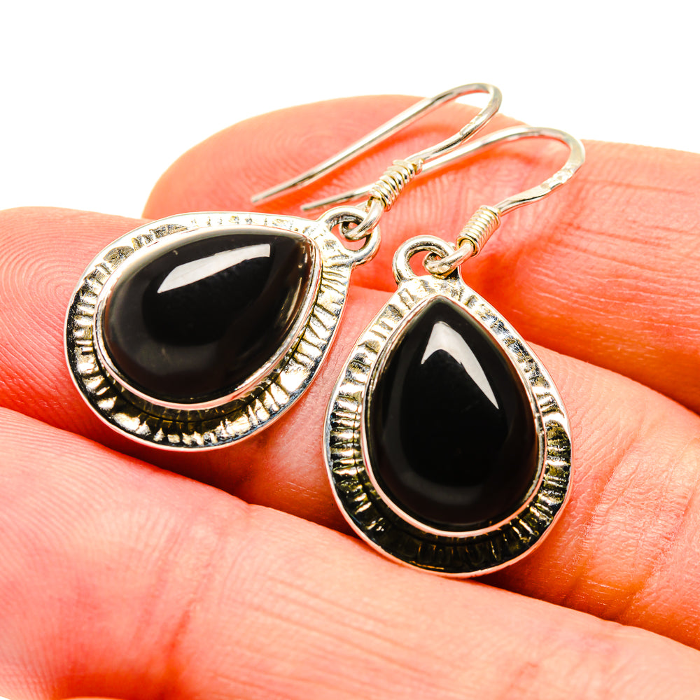 Black Onyx Earrings handcrafted by Anasilvercos - EARR410953