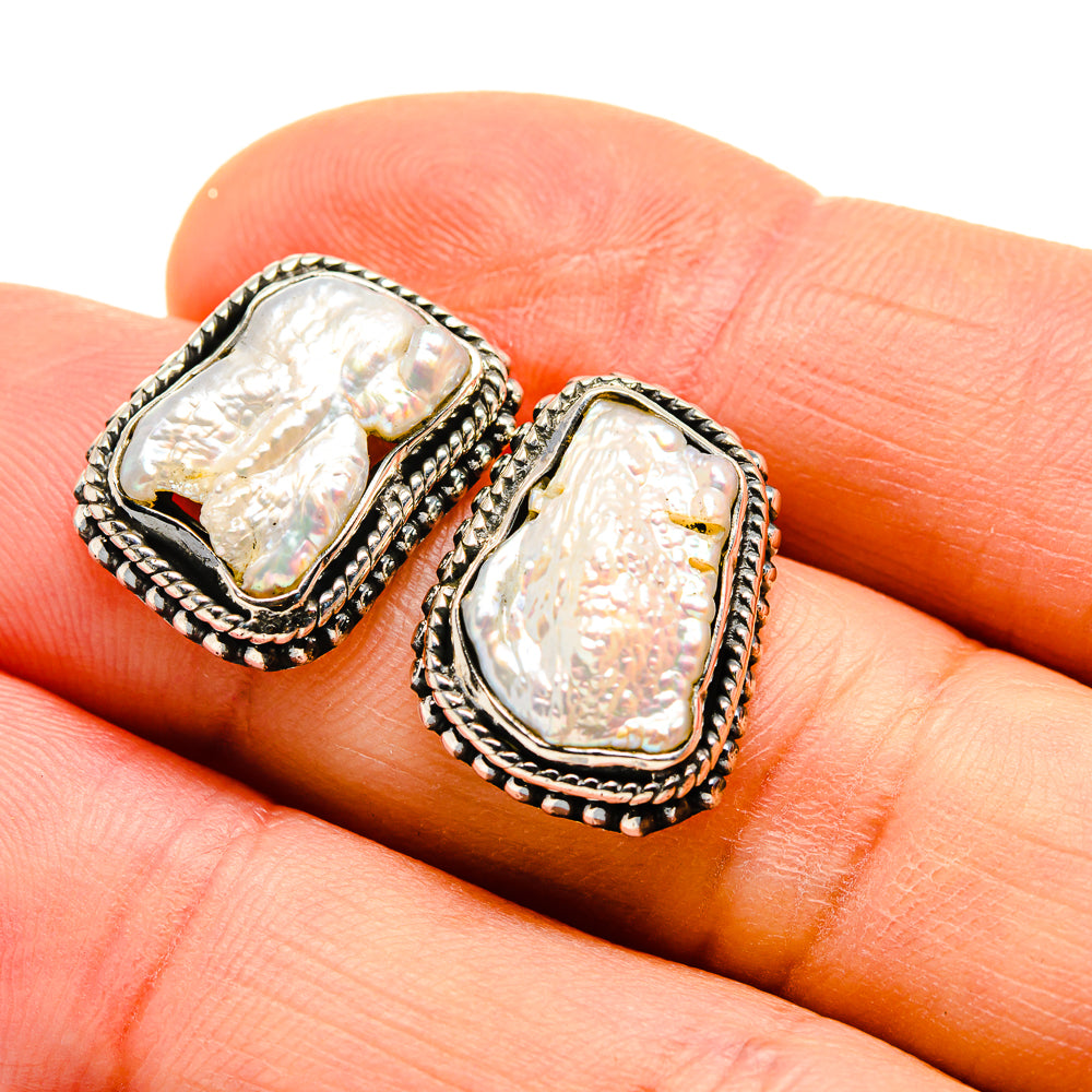 Mother Of Pearl Earrings handcrafted by Anasilvercos - EARR410986