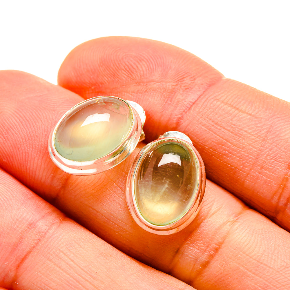 Prehnite Earrings handcrafted by Anasilvercos - EARR411082
