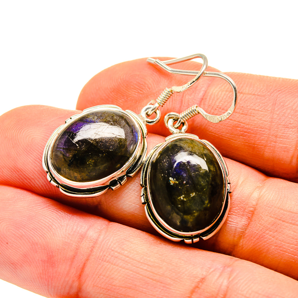 Labradorite Earrings handcrafted by Anasilvercos - EARR411120