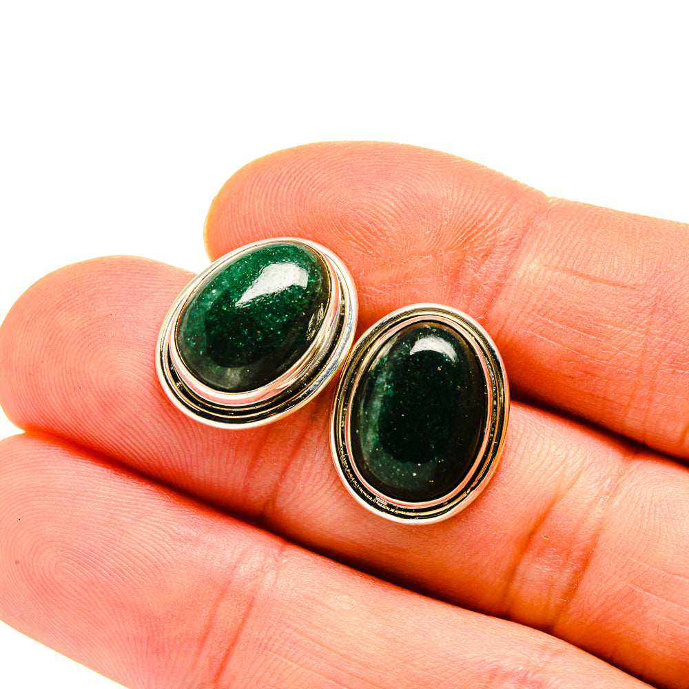 Green Aventurine Earrings handcrafted by Anasilvercos - EARR411131