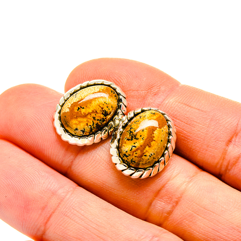 Picture Jasper Earrings handcrafted by Anasilvercos - EARR411139