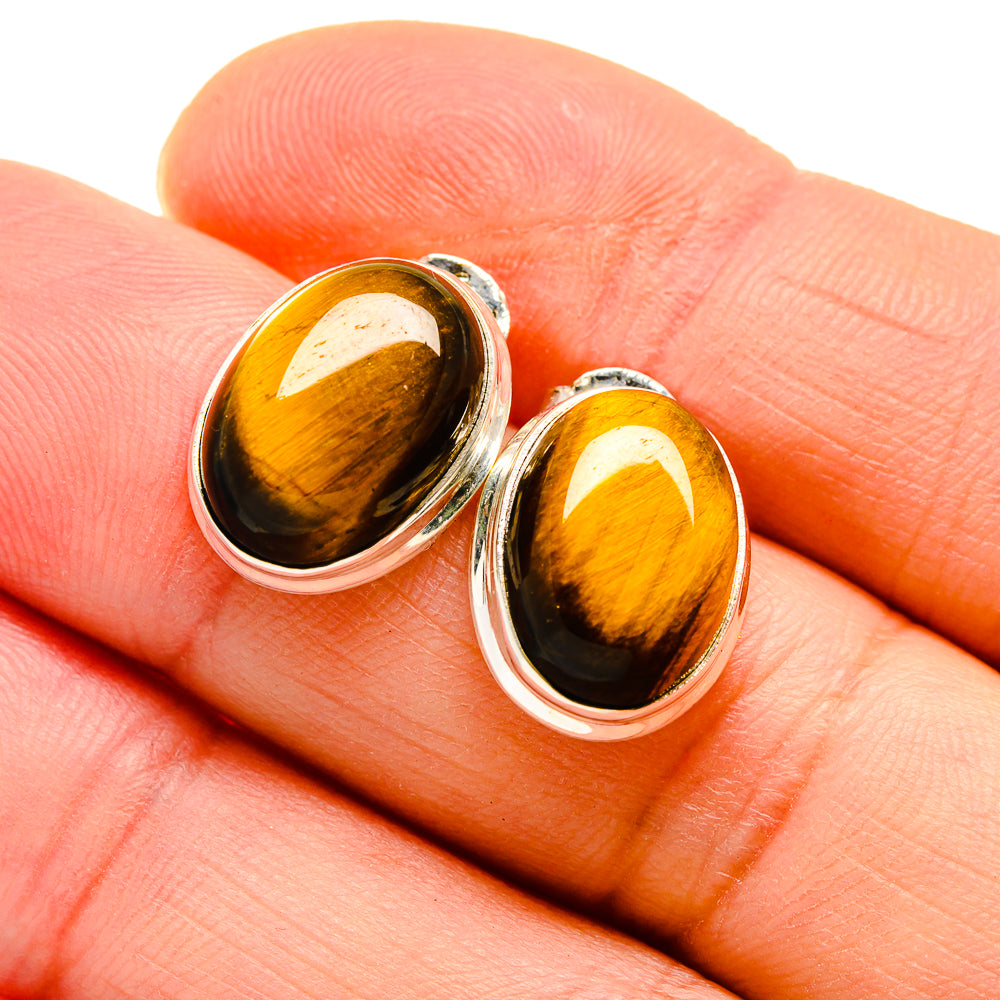 Tiger Eye Earrings handcrafted by Anasilvercos - EARR411184