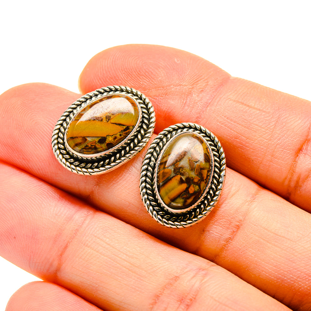 Chert Breccia Earrings handcrafted by Anasilvercos - EARR411242