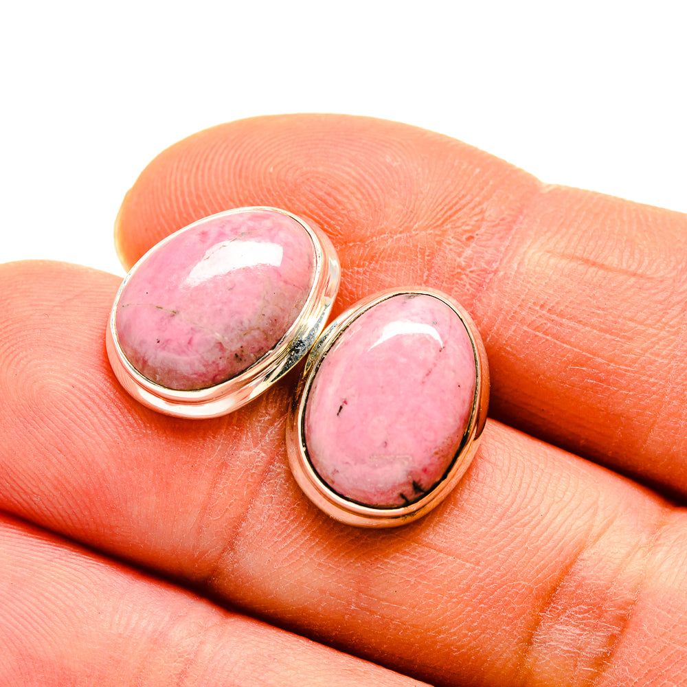 Rhodonite Earrings handcrafted by Anasilvercos - EARR411278