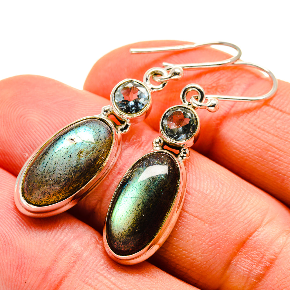 Labradorite Earrings handcrafted by Anasilvercos - EARR411303
