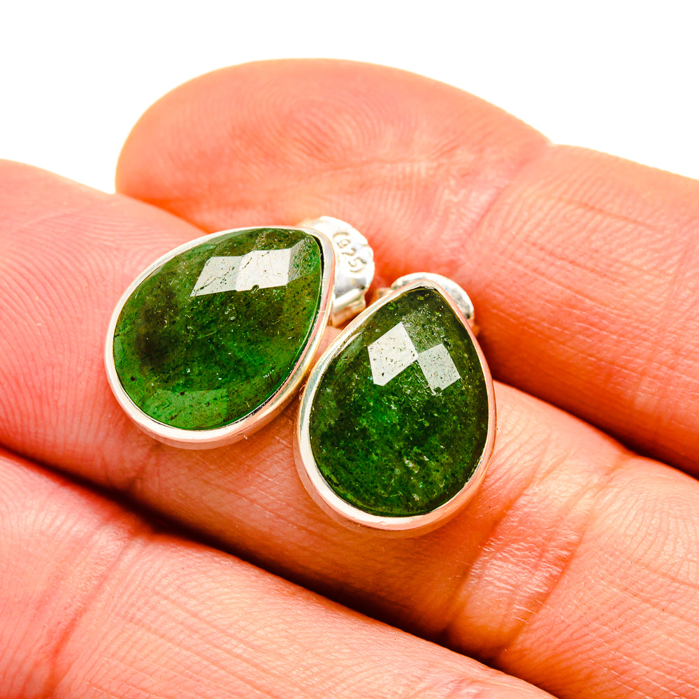 Green Aventurine Earrings handcrafted by Anasilvercos - EARR411331