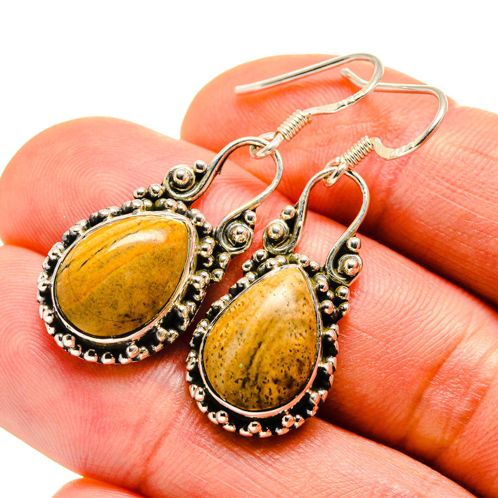 Picture Jasper Earrings handcrafted by Anasilvercos - EARR411361