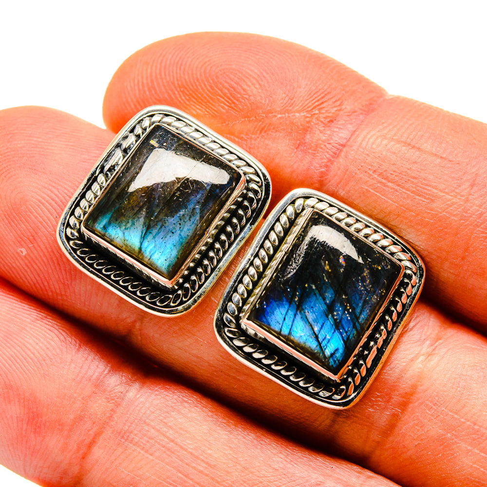 Labradorite Earrings handcrafted by Anasilvercos - EARR411391