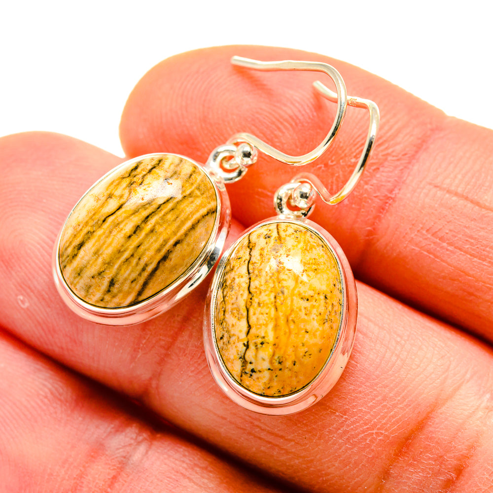 Picture Jasper Earrings handcrafted by Anasilvercos - EARR411417