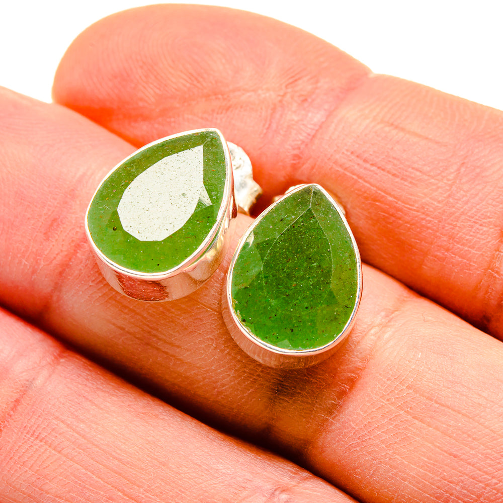 Green Aventurine Earrings handcrafted by Anasilvercos - EARR411428