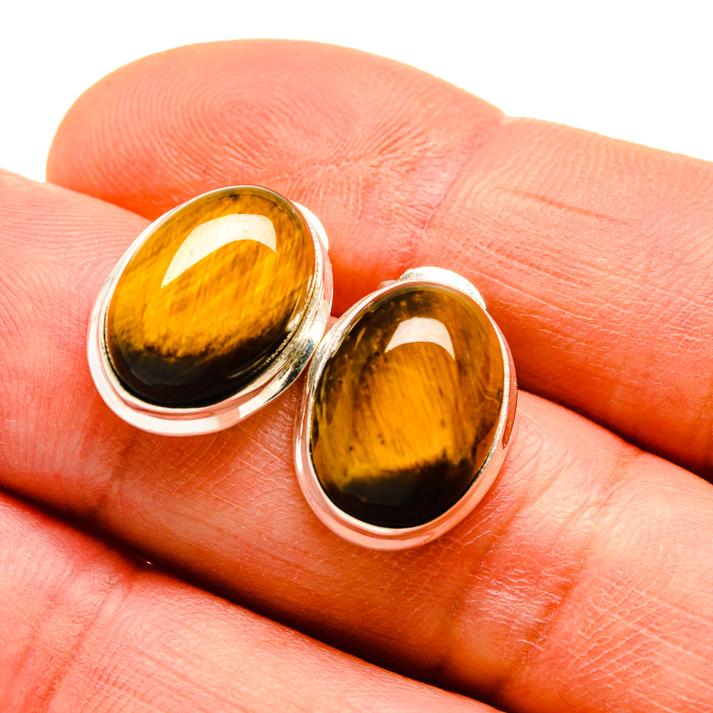 Tiger Eye Earrings handcrafted by Anasilvercos - EARR411483