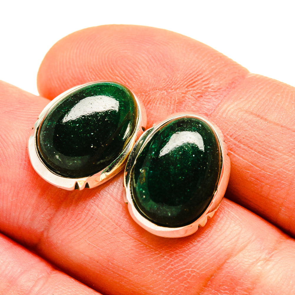 Green Aventurine Earrings handcrafted by Anasilvercos - EARR411486