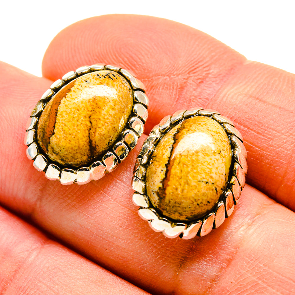 Picture Jasper Earrings handcrafted by Anasilvercos - EARR411496